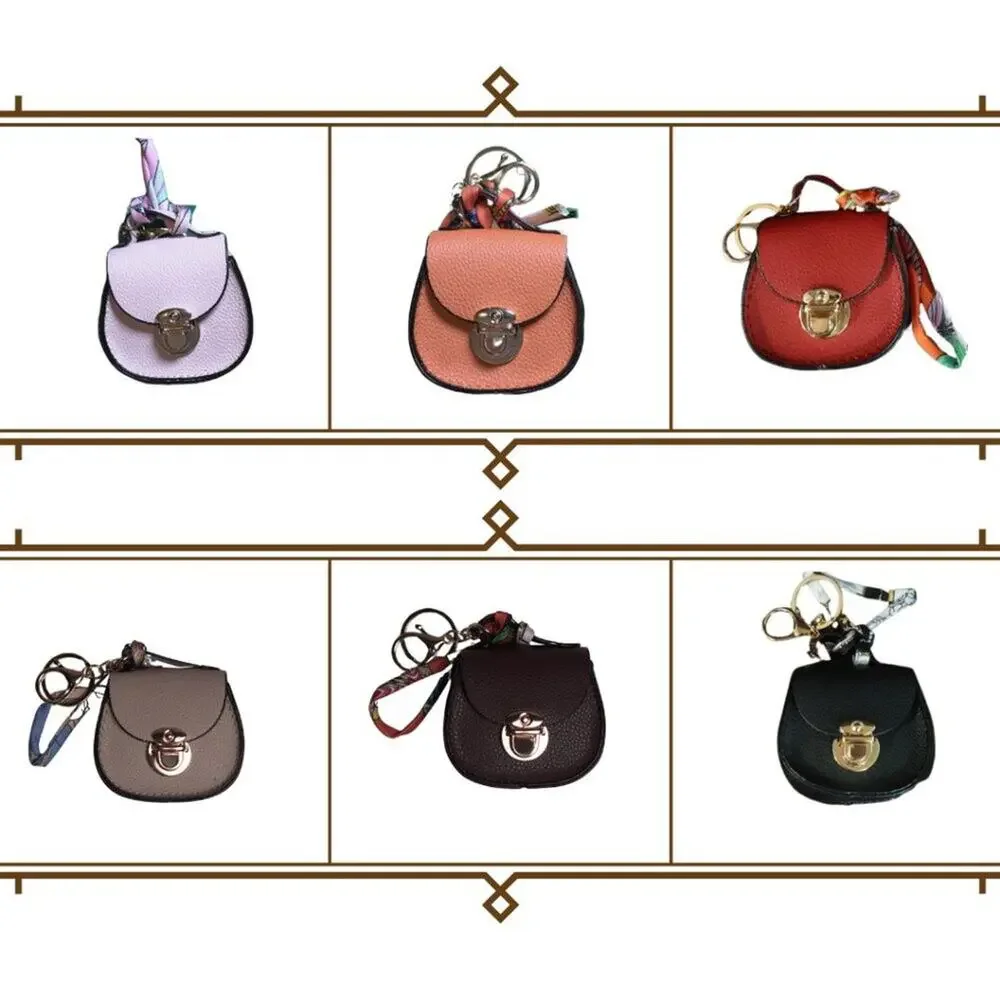 Bag Keychain Bag Charm Change Pouch Coin Push Lock Clasp Black Goth Romance - Picture 7 of 10